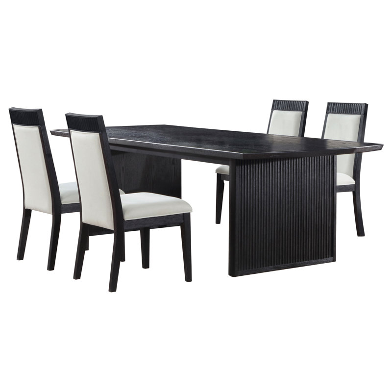 Akramas 5-piece Extension Dining Table Set, 5 Pieces: Table, 4 Chairs