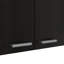 Armoire de rangement murale Latitude Run® Jewlia 150 cm (L) à 4 portes avec étagères ouvertes – Wengé-872733733