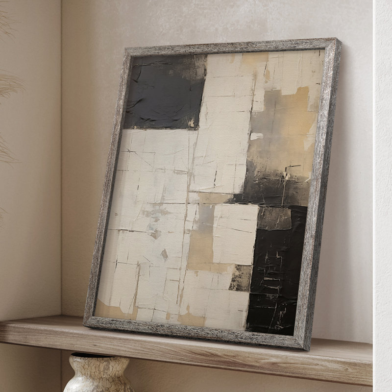 ABSTRACT Series CDXCV, reproduction encadrée - bois massif, H 30 po x l 24 po