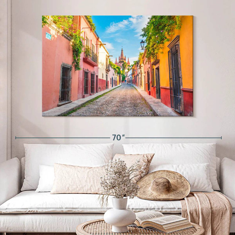 Harpa, pittoresque rue San Miguel, H 34 po x l 51 po