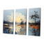 «Blue Sunset In The Silent Meadow», ensemble d'art mural abstrait-788207561-788207566