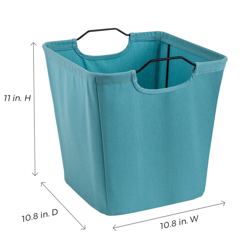 Cubeicals Wire Frame Handle Storage Bin, Aqua