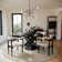 Suzzie Modern Round Dining Table, Sintered Stone Tabletop with Lazy Susan, Carbon Steel Base Pre-Assembly