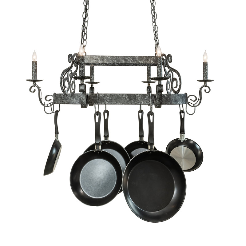 38" Long Neo 6 Light Pot Rack