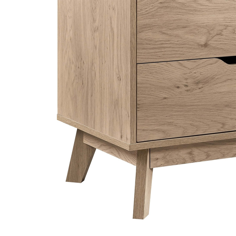 Commode horizontale en bois manufacturé à 6 tiroirs