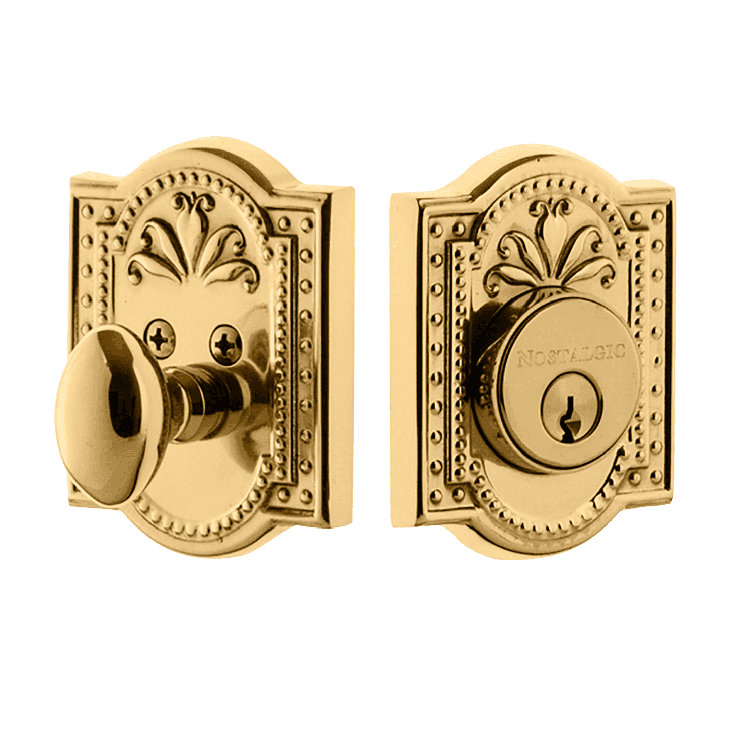 Nostalgic Warehouse Meadows Plate Single Cylinder Deadbolt