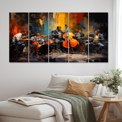 «Yellow Black Jazz Band II - Dance», art mural