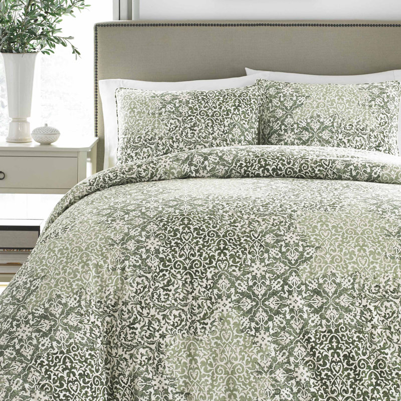 Ensemble de housse de couette réversible Bettie, Housse de couette double / grand + 2 taies décora