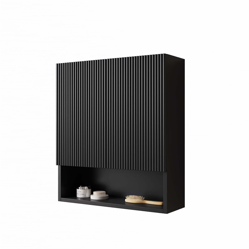 Armoire de salle de bain 26 po, Noir