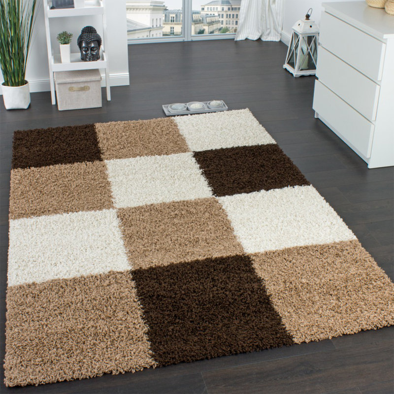 Elio Geometric Shag Area Rug, Rectangular 300 x 400cm
