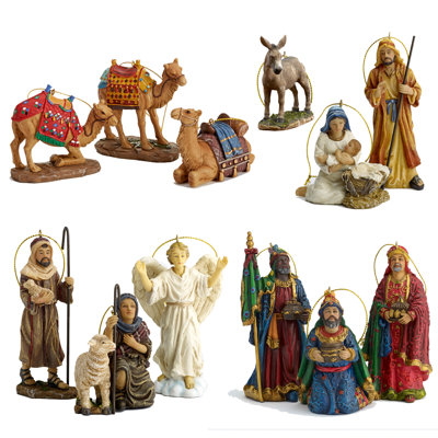 10 Piece Three Kings Nativity Ornament Set
