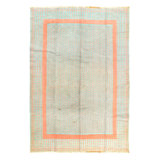 Reversible cotton sumak hand woven rug 7'X 10'4"