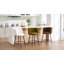 Upholstered Chenille Bar Stool with Iron Frame-1264436790-1264436791
