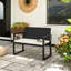 Outsunny 2 Seater Rattan Garden Bench with Cushion Outdoor Bench-322400239-322400232