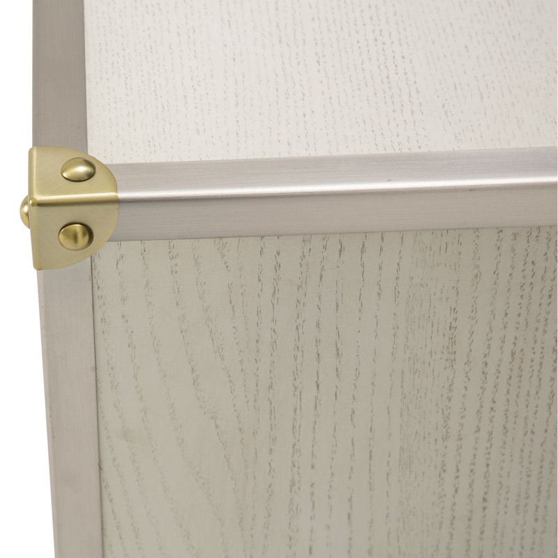 Menlo Station 70.5'' White Transitional Media Console with Cabinet