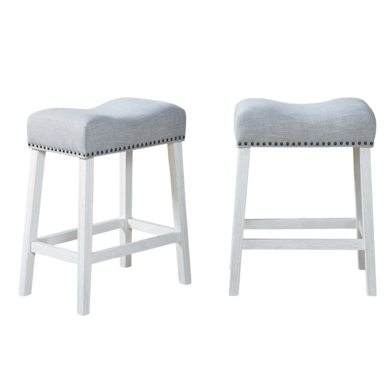 Tabourets de bar rembourrés sans dossier CoCo, hauteur de 29 pouces, ensemble de 2, idéal pour les cuisines modernes et rustiques