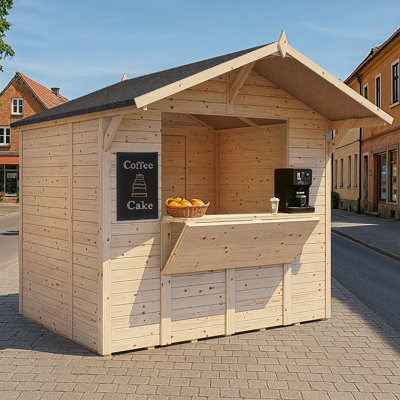 Bertilo Tongue & Groove Market Stall / Kiosk 8x6