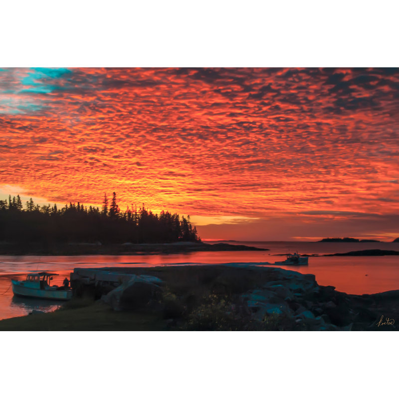Sunrise Penobscot Bay Print by Tom Kostes