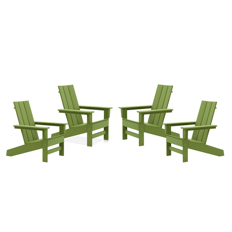 Ratcliff High-Density Polyethylene (HDPE) Outdoor Adirondack Chair Set