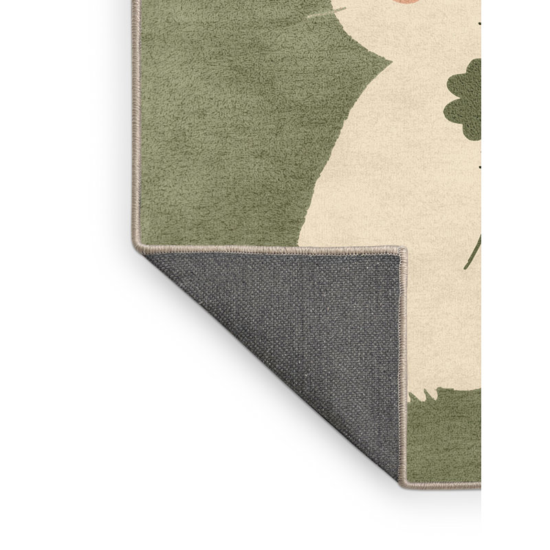 Soft Plush Esquer St Patties Modern & Contemporary Abstract Area Rug in Brown – Beige Binding, 7x9