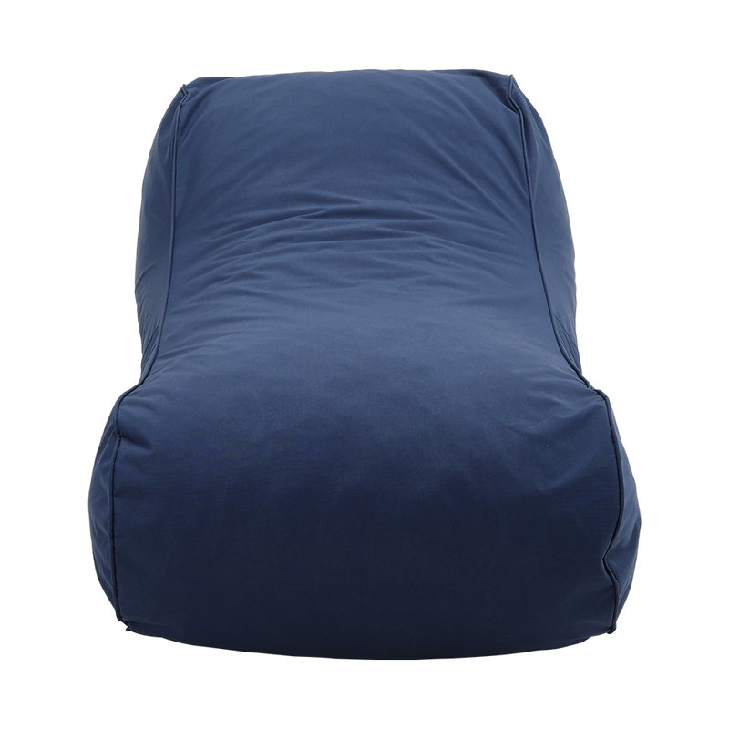 Polyester Refillable Bean Bag Lounger, Navy Blue, 65cm H x 180cm W x 80cm D