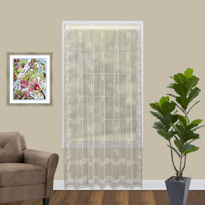 Semi Sheer Curtain Single Panel, 60" x 96"
