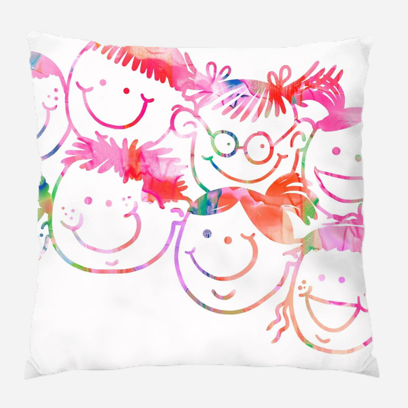 Coussin watercolour Burien, Microsuède, Intérieur