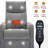 Heat Massage Manual Recliner Chair With Rocker And Swivel In Fabric For Living Room-938370691