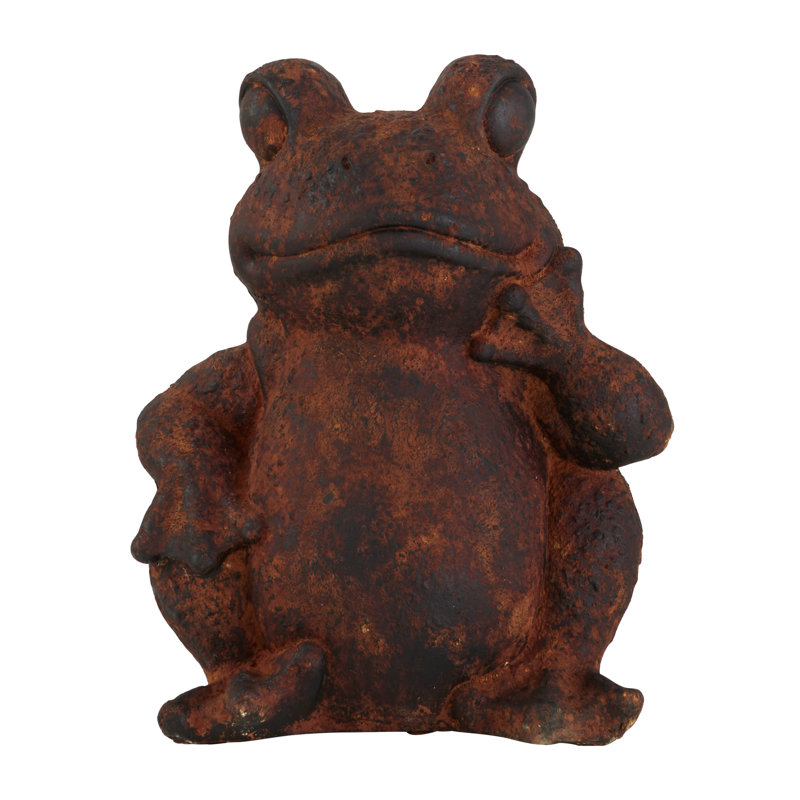 Statue de grenouille pensant en résine