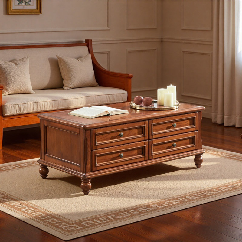 Table basse American Country, Brun