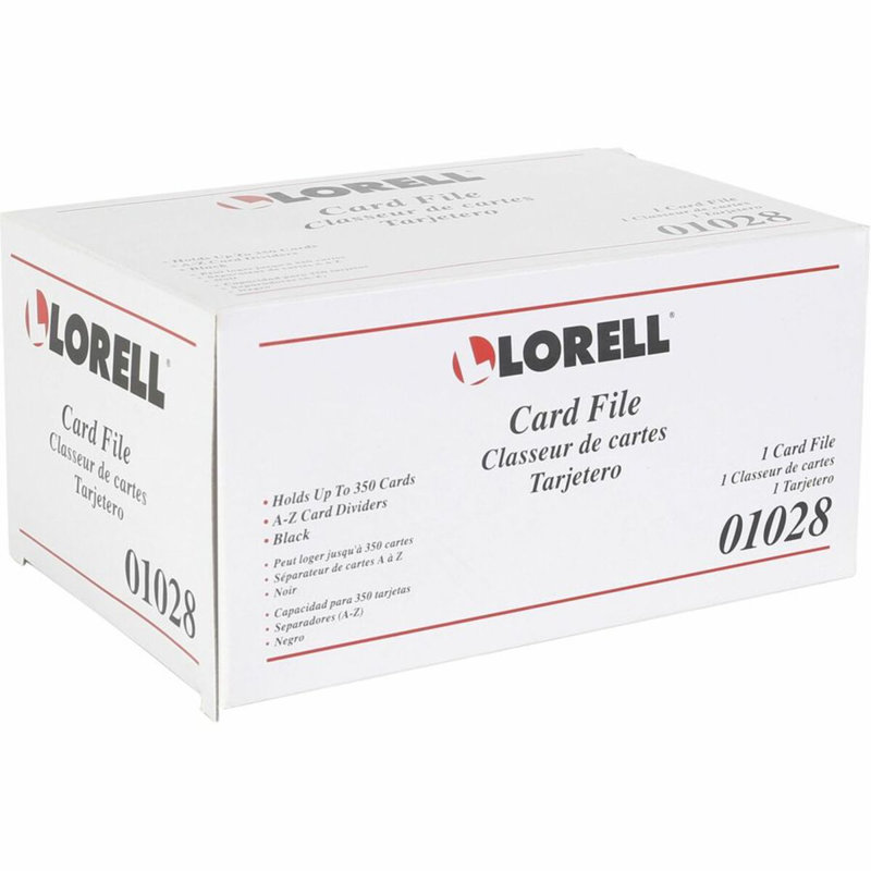 Lorell Desktop Business Card File, 3" H x 7" L x 4" W