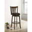 Chaise de bar pivotante en cerisier foncé