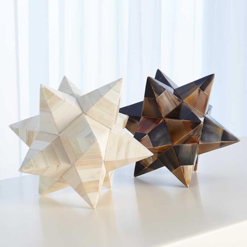 Stellated Dodecahedron-White Bone, White