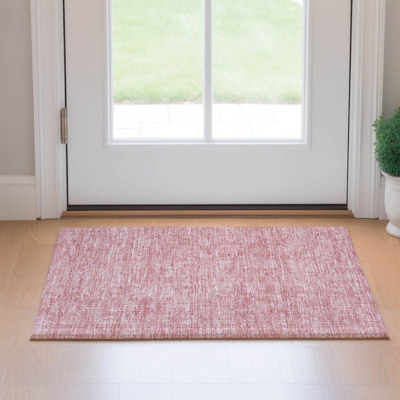 Premium Machine Washable Prisco Blush Rug, Rectangle 1'8" x 2'6"