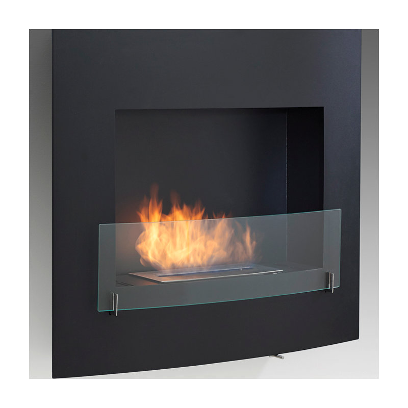 35.87'' W Bio-Ethanol Fireplace, Matte Black