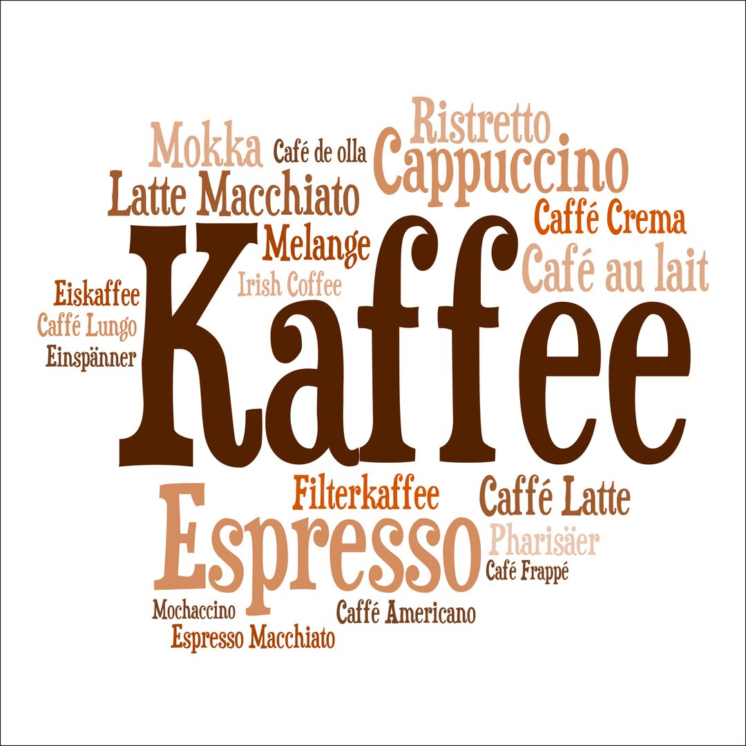 Glasbild Kaffee Mix I