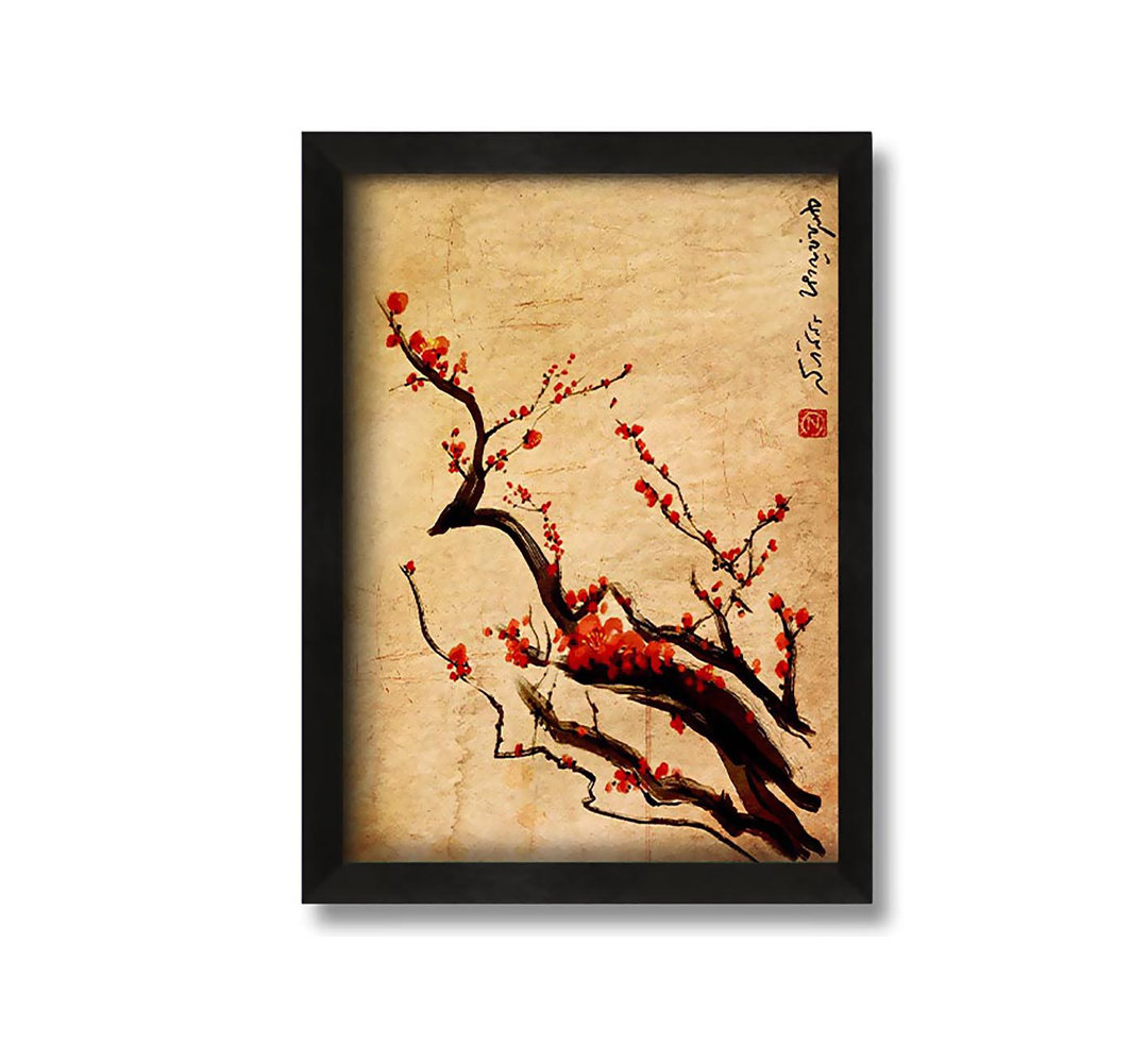 Gerahmtes Leinwandbild Chinese Cherry Blossom