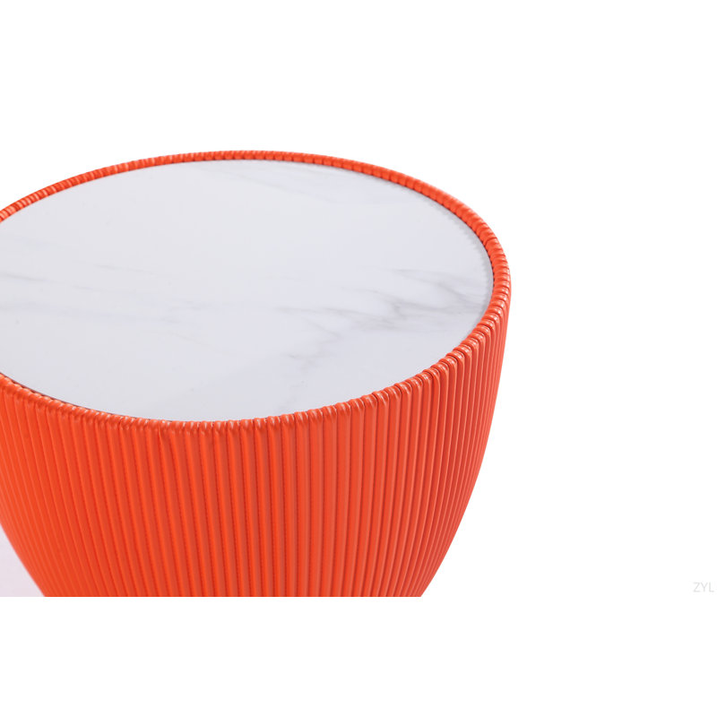 Table de bout Sintered Stone, Orange
