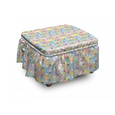 Box Cushion Ottoman Slipcover