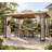 13'x11' Double-Roof Patio Gazebo with Mosquito Netting,Heavy Duty Gazebos Shelter Party Tent-129983633-123780555
