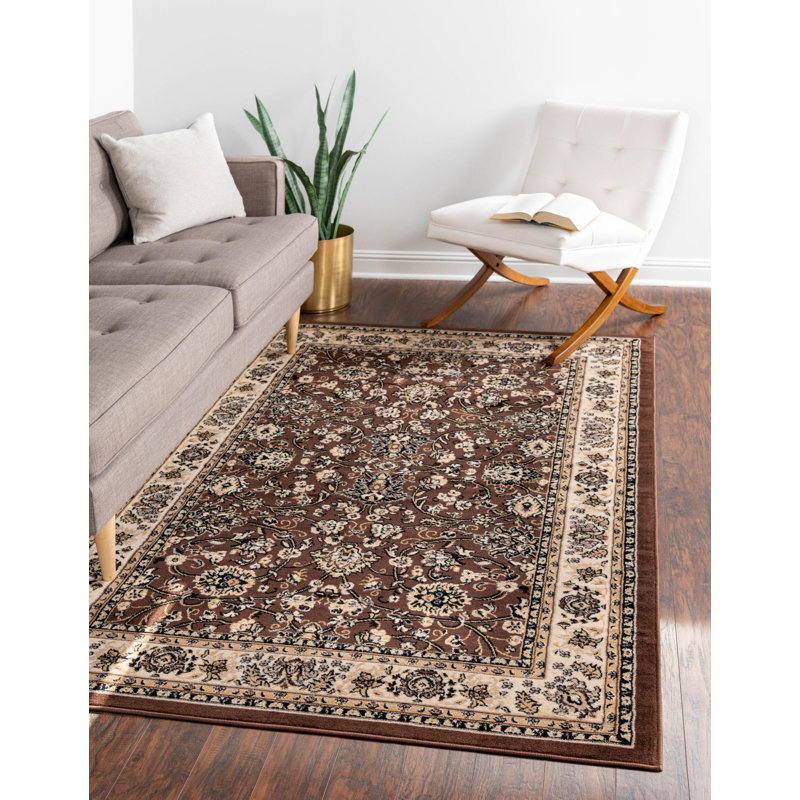 Tapis bourgogne Bhatari, Brown, Rectangle 9 pi x 12 pi