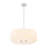 1-Light White Silk Wheel Drum Pendant