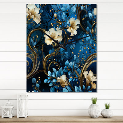 Jamece - Floral Wall Clock Oversized