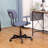 23'' Lamb Wool Armrest Task Chair - Adjustable Swivel with Tufted Back-194758911-194758900