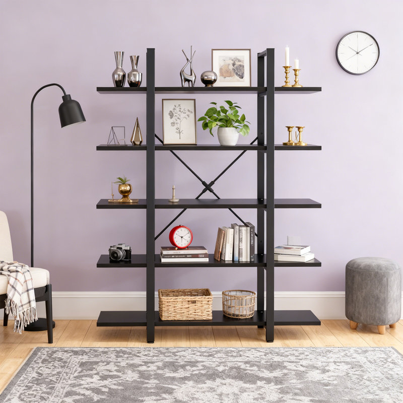 5-Tier Bookshelf, Open Etagere Bookcase Storage Display Rack