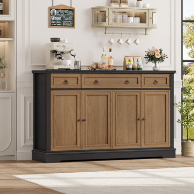 Shondolyn 54'' Sideboard Buffet with Drawers, Credenza Storage Cabinets (Adjustable Shelf)