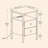 Pake 2 - Drawer 23.6" Tall Iron Nightstand with Storage and Built-In Outlets-75011535-132363138
