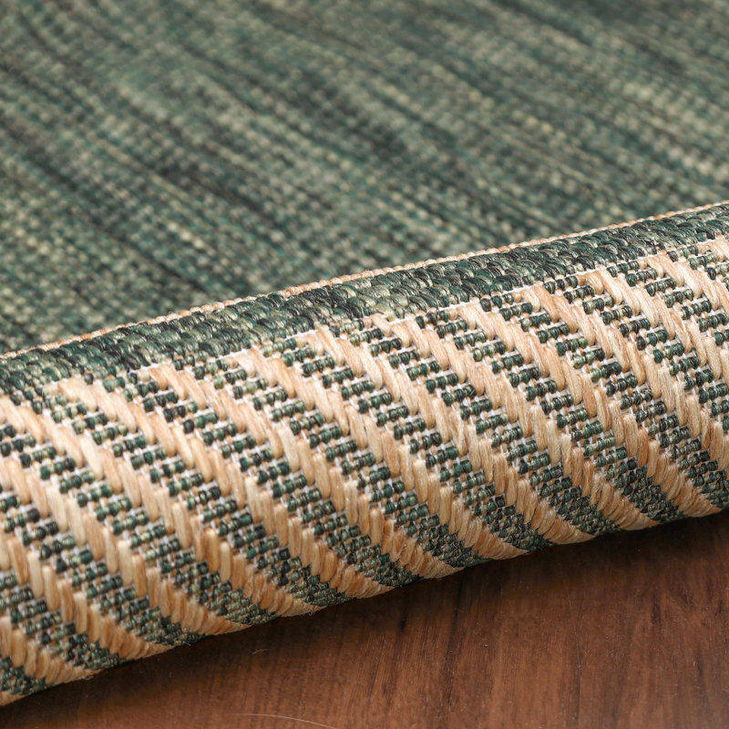 Horizon Indoor/Outdoor Modern Rug, Rectangle 4' x 6', Green