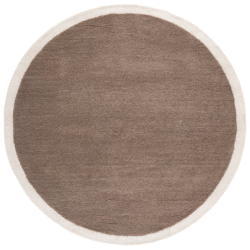 Metro Hand Tufted Wool; Cotton Solid Color Indoor Rug, Round 6'
