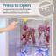 4-Tier Corner Display Cabinet with RGB Light Modes and Motion Sensor-1470752403